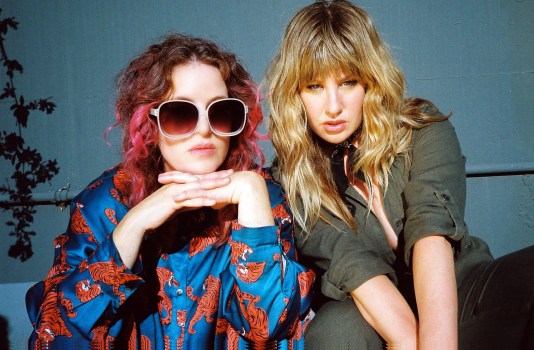 Julie Edwards (L) and Lindsey Troy (R) of Deap Vally will perform one last hometown show as part of their farewell tour at the Teragram Ballroom in Los Angeles on Saturday, March 9. (Photo by Ericka Clevenger)
